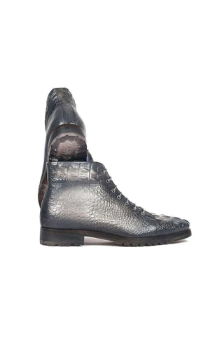 Paul Parkman 12811 Crocodile Embossed Leather Boots (PM6422)-AmbrogioShoes
