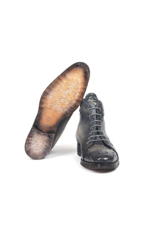 Paul Parkman 12811 Crocodile Embossed Leather Boots (PM6422)-AmbrogioShoes