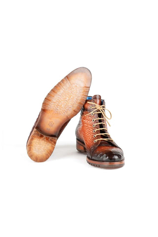 Paul Parkman 12811 Crocodile Embossed Leather Boots (PM6422)-AmbrogioShoes