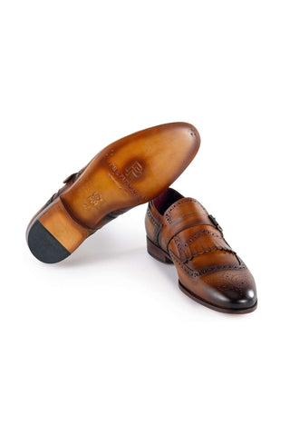 Paul Parkman 12B Leather Kiltie Single Monk Strap (PM6442)