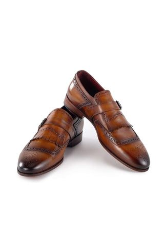 Paul Parkman 12B Leather Kiltie Single Monk Strap (PM6442)