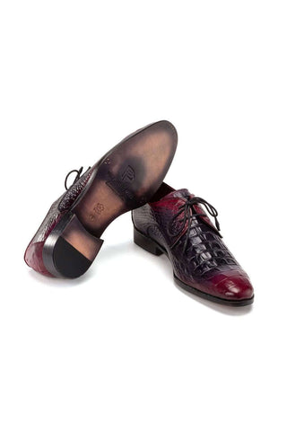 Paul Parkman 1438 Crocodile Embossed Leather Derby (PM6363)-AmbrogioShoes