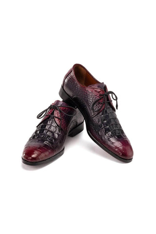 Paul Parkman 1438 Crocodile Embossed Leather Derby (PM6363)-AmbrogioShoes