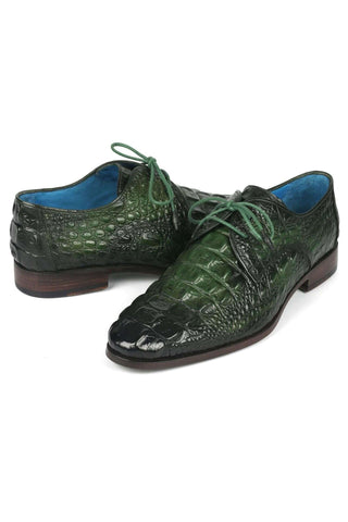 Paul Parkman 1438 Crocodile Embossed Leather Derby (PM6363)-AmbrogioShoes