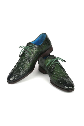 Paul Parkman 1438 Crocodile Embossed Leather Derby (PM6363)-AmbrogioShoes