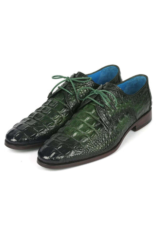 Paul Parkman 1438 Crocodile Embossed Leather Derby (PM6363)-AmbrogioShoes