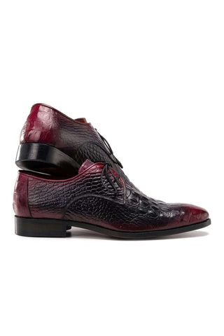 Paul Parkman 1438 Crocodile Embossed Leather Derby (PM6363)-AmbrogioShoes