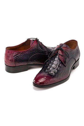 Paul Parkman 1438 Crocodile Embossed Leather Derby (PM6363)-AmbrogioShoes