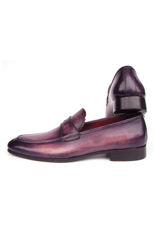 Paul Parkman 17PRP33 Purple Patina Leather Penny Loafers (PM6419)-AmbrogioShoes