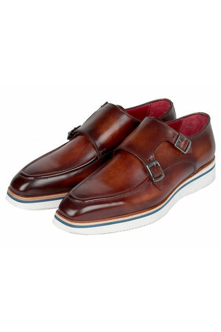 Paul Parkman 189 Calf Skin Leather Double Monk-Straps (PM6398)-AmbrogioShoes