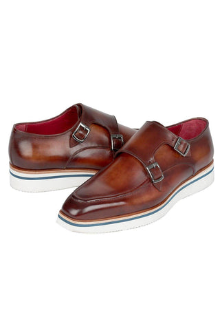 Paul Parkman 189 Calf Skin Leather Double Monk-Straps (PM6398)-AmbrogioShoes