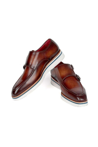 Paul Parkman 189 Leather Double Monk-Straps (PM6398)-AmbrogioShoes