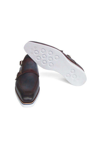 Paul Parkman 189 Leather Double Monk-Straps (PM6398)-AmbrogioShoes