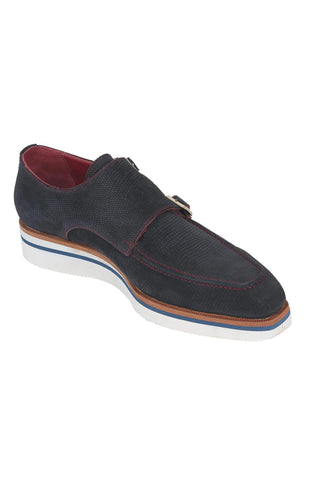 Paul Parkman 189 Suede Casual Double Monk-Strap (PM6483)-AmbrogioShoes