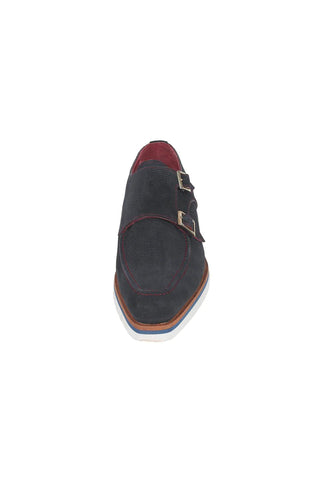 Paul Parkman 189 Suede Casual Double Monk-Strap (PM6483)-AmbrogioShoes