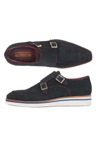 Paul Parkman 189 Suede Casual Double Monk-Strap (PM6483)-AmbrogioShoes
