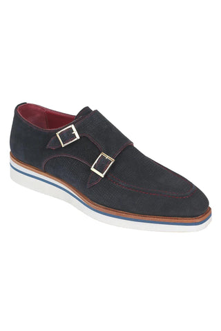 Paul Parkman 189 Suede Casual Double Monk-Strap (PM6483)-AmbrogioShoes