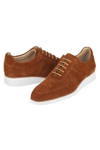 Paul Parkman 192-SD-CML Camel Suede Casual Sneakers (PM6384)-AmbrogioShoes