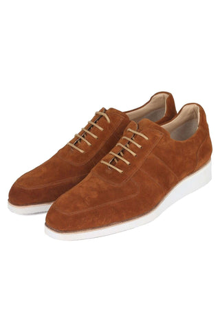 Paul Parkman 192-SD-CML Camel Suede Casual Sneakers (PM6384)-AmbrogioShoes