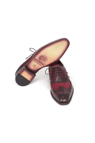 Paul Parkman 228 Suede & Calf-Skin Leather Wingtip Oxfords (PM5402)-AmbrogioShoes