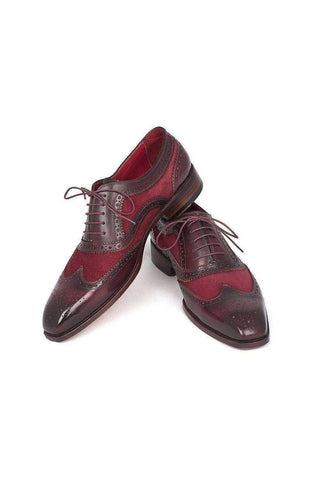 Paul Parkman 228 Suede & Calf-Skin Leather Wingtip Oxfords (PM5402)-AmbrogioShoes