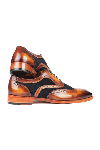 Paul Parkman 228 Suede & Calf-Skin Leather Wingtip Oxfords (PM5402)-AmbrogioShoes