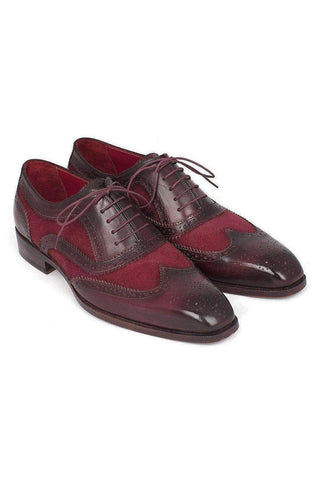 Paul Parkman 228 Suede & Calf-Skin Leather Wingtip Oxfords (PM5402)-AmbrogioShoes
