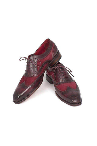 Paul Parkman 228 Suede & Leather Wingtip Oxfords (PM5402)-AmbrogioShoes