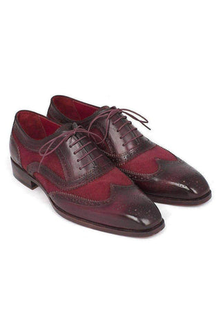 Paul Parkman 228 Suede & Leather Wingtip Oxfords (PM5402)-AmbrogioShoes