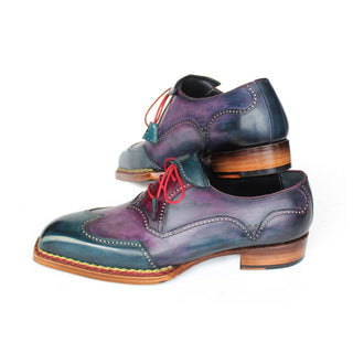 Paul Parkman 267BP78 Men's Handmade Shoes Calf-Skin Leather Norwegian Welted Wingtip Oxford (PM6470)-AmbrogioShoes