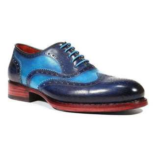 Paul Parkman 27 Men's Shoes Welted Calf-Skin Leather Wing-Tip Oxfords (PM3002)-AmbrogioShoes