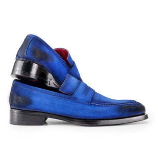 Paul Parkman 36 Men's Shoes Suede Leather Welted Penny Loafers (PM6448)-AmbrogioShoes