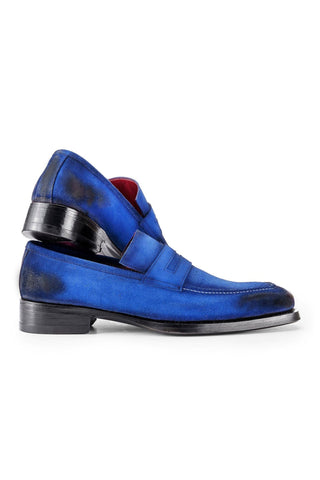 Paul Parkman 36 Suede Welted Penny Loafers (PM6448)-AmbrogioShoes