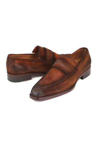 Paul Parkman 36 Suede Welted Penny Loafers (PM6448)-AmbrogioShoes