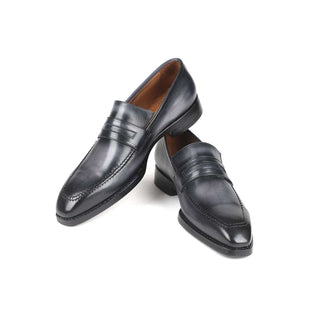 Paul Parkman 37LF Men's Shoes Goodyear Welted Calf-Skin Leather Penny Loafers (PM5711)-AmbrogioShoes