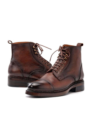 Paul Parkman 5075 Floater Leather Derby Lace-Up Boot (PM6461)