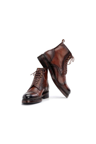 Paul Parkman 5075 Floater Leather Derby Lace-Up Boot (PM6461)