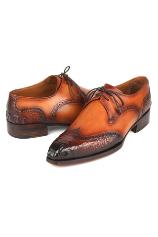 Paul Parkman 584 Leather Goodyear Welted Wingtip Derby (PM6389)-AmbrogioShoes