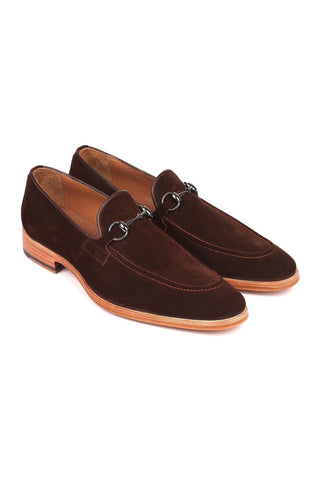 Paul Parkman 64HB36 Brown Suede Horsebit Loafers (PM6217)-AmbrogioShoes