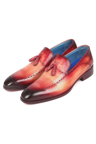 Paul Parkman 66T82-BUR Burgundy Leather Tassel Loafers (PM6267)