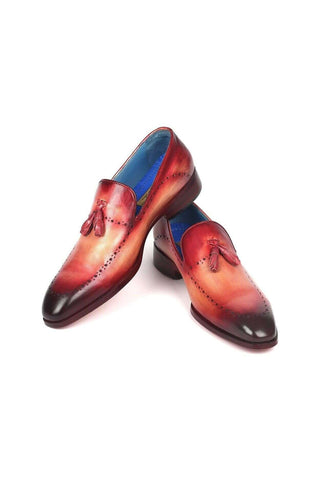 Paul Parkman 66T82-BUR Burgundy Leather Tassel Loafers (PM6267)
