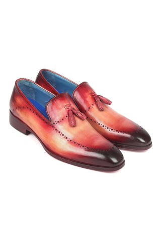 Paul Parkman 66T82-BUR Burgundy Leather Tassel Loafers (PM6267)