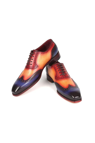 Paul Parkman 6819 Men's Handmade Shoes Calf-Skin Leather Goodyear Welted Wingtip Oxfords (PM6450)-AmbrogioShoes