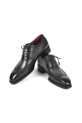 Paul Parkman 6819 Men's Handmade Shoes Calf-Skin Leather Goodyear Welted Wingtip Oxfords (PM6450)-AmbrogioShoes