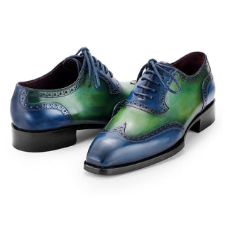 Paul Parkman 6819 Men's Handmade Shoes Calf-Skin Leather Goodyear Welted Wingtip Oxfords (PM6450)-AmbrogioShoes