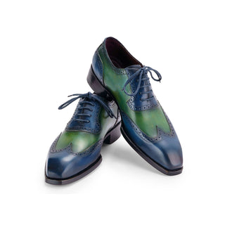 Paul Parkman 6819 Men's Handmade Shoes Calf-Skin Leather Goodyear Welted Wingtip Oxfords (PM6450)-AmbrogioShoes