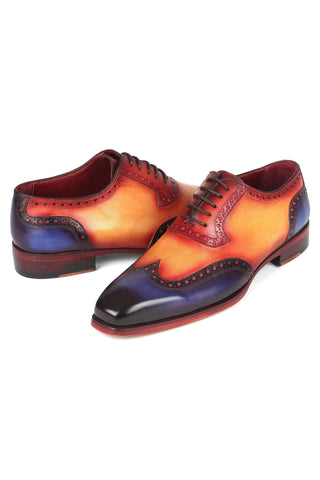 Paul Parkman 6819 Men's Handmade Shoes Calf-Skin Leather Goodyear Welted Wingtip Oxfords (PM6450)-AmbrogioShoes