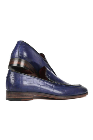 Paul Parkman 7339 Crocodile Embossed Leather Split-Toe Loafers (PM6425)-AmbrogioShoes