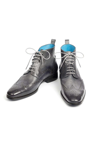 Paul Parkman 777 Calf-Skin Leather Wing-Tip Ankle Boots (PM5611)-AmbrogioShoes
