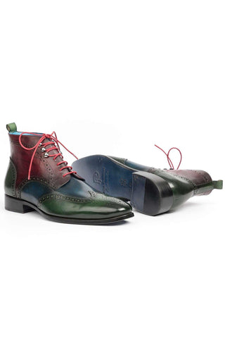 Paul Parkman 777 Calf-Skin Leather Wing-Tip Ankle Boots (PM5611)-AmbrogioShoes